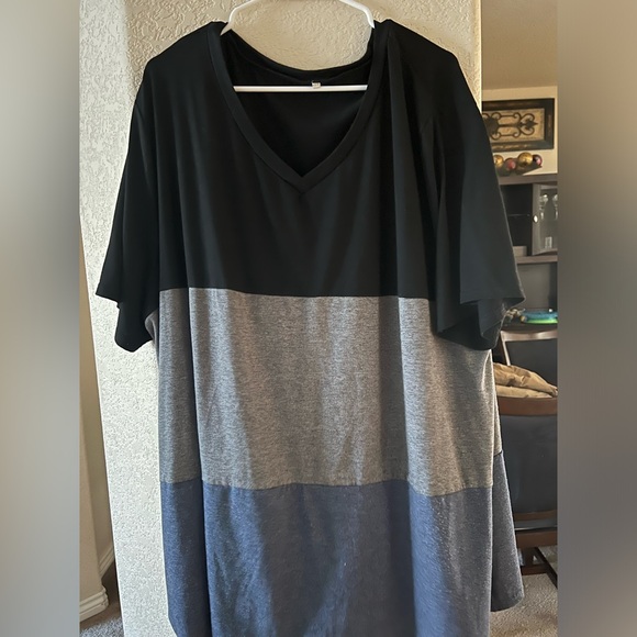 Men's Plus Size Color Block Knit Top